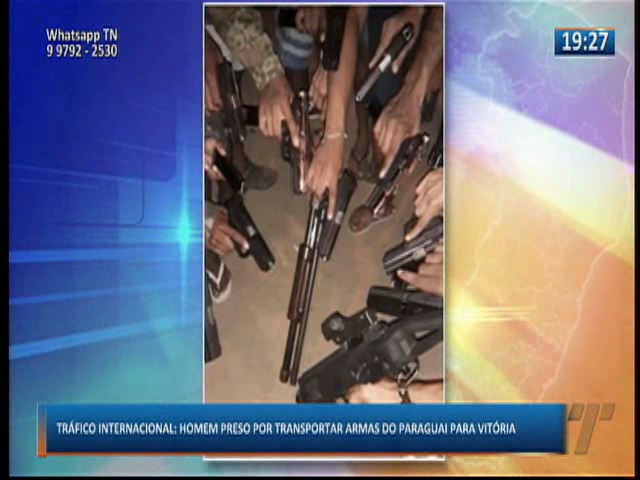 Homem é preso por transportar armas do Paraguai para Vitória