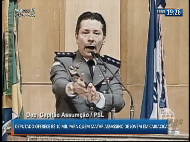 Deputado ofereceu R$ 10 mil para quem matar assassino de jovem em Cariacica