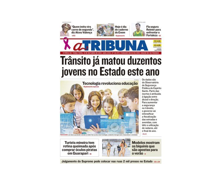 Clique aqui e confira os destaques do jornal A Tribuna desta terça
