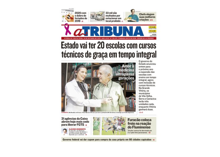Clique aqui e confira os destaques do jornal A Tribuna desta sexta