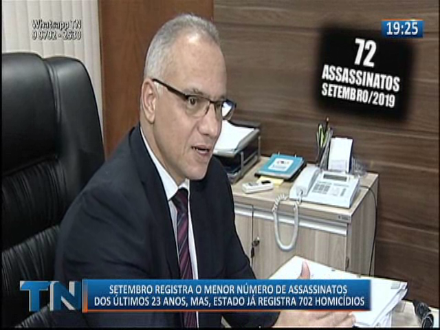 Setembro registra o menor número de assassinatos dos últimos 23 anos