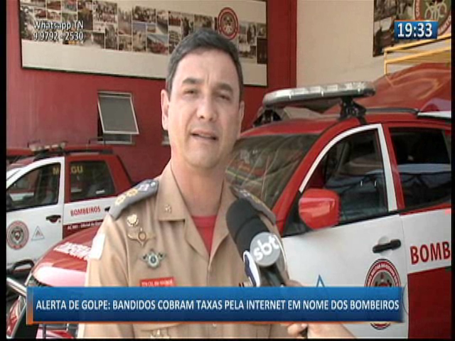 Alerta de golpe: Bandidos cobram taxas pela internet em nome dos bombeiros