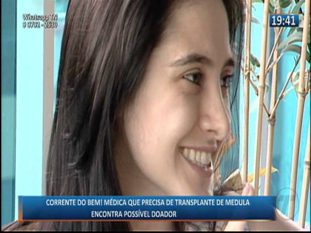 Médica que precisa de transplante de medula encontra possível doador