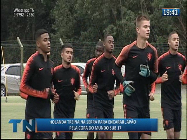 Holanda treina na Serra para encarar Japão pela Copa do Mundo Sub 17