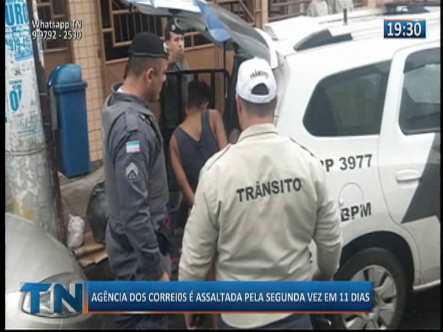 Agência dos correios é assaltada pela segunda vez em 11 dias