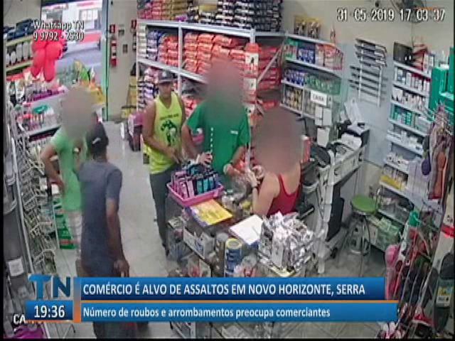 Comércio é alvo de assaltos em Novo Horizonte, Serra