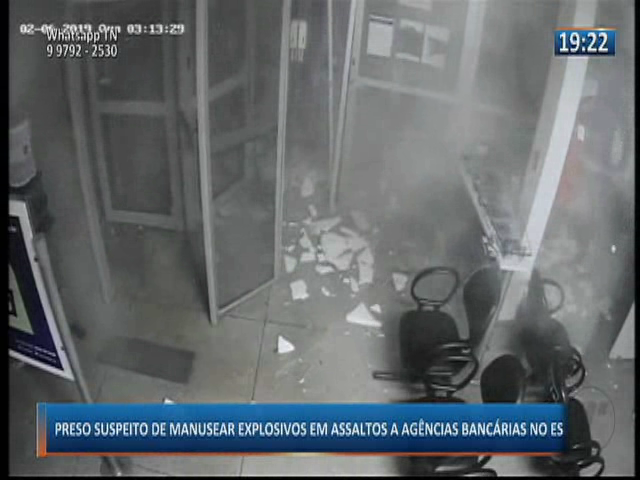 Preso suspeito de manusear explosivos em assaltos a agências bancárias no Espírito Santo