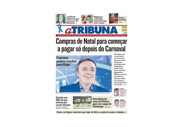 Clique aqui e confira os destaques do jornal A Tribuna desta sexta