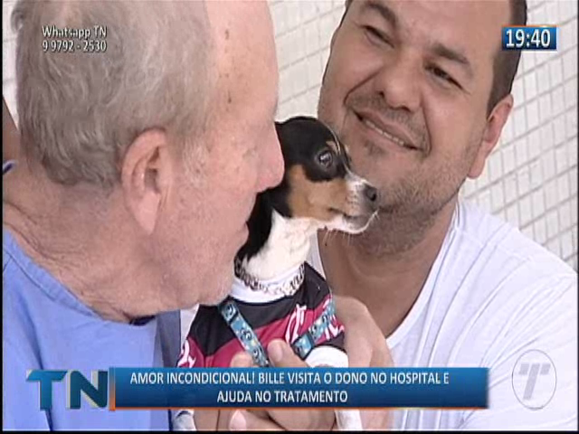 Amor incondicional! Bille visita o dono no hospital e ajuda no tratamento
