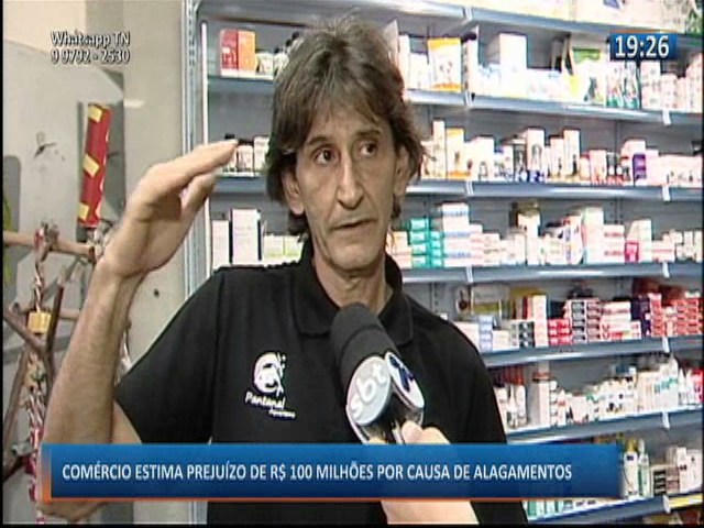 Comércio estima prejuízo de R$ 100 milhões por causa de alagamentos