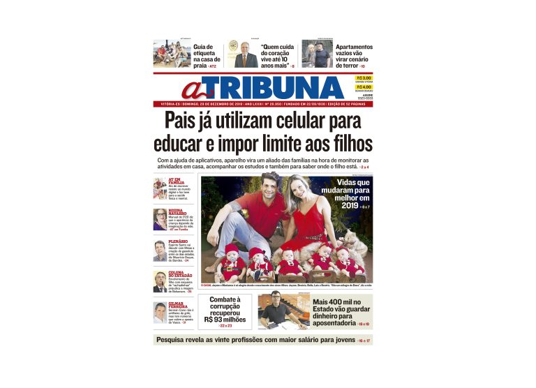 Clique aqui e confira os destaques do jornal A Tribuna deste domingo