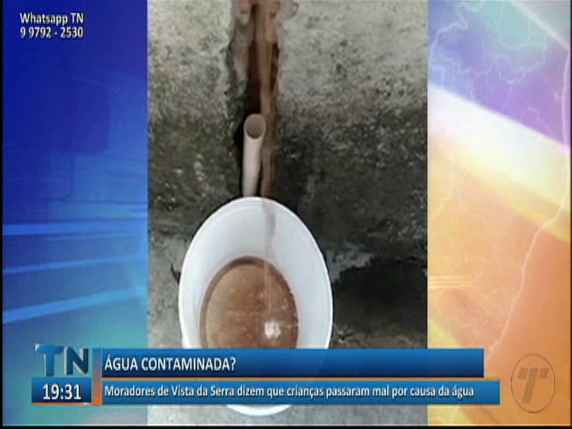 Moradores de Vista da Serra dizem que crianças passaram mal por causa da água suja