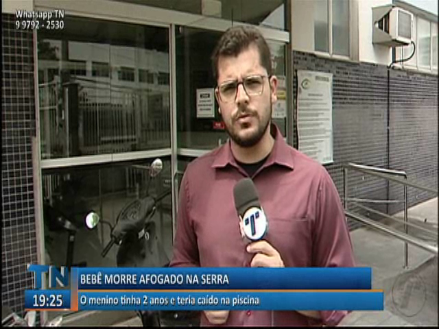 Bebê morre afogado na Serra