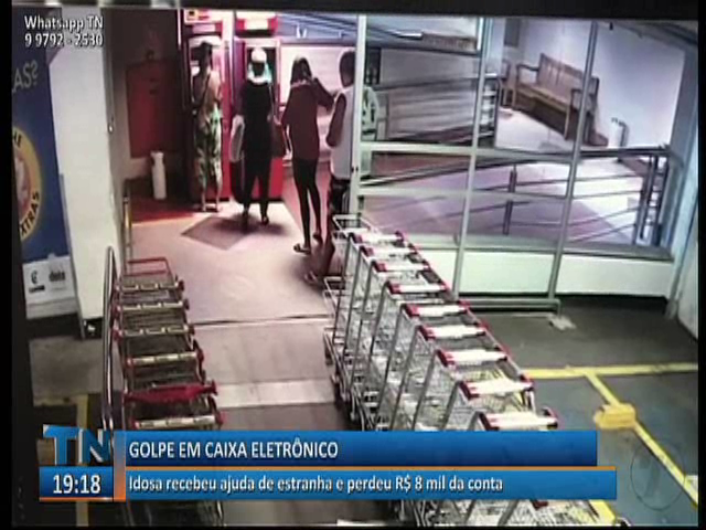 Idosa recebeu ajuda de estranha e perdeu R$ 8 mil da conta