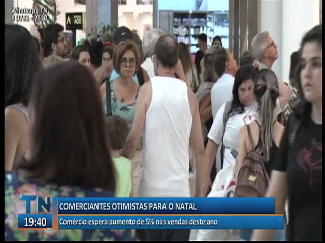 Comércio espera aumento de 5% nas vendas deste ano no Natal