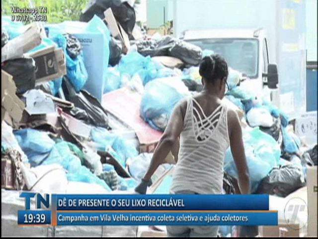 Campanha em Vila Velha incentiva coleta seletiva e ajuda coletores