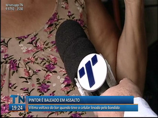 Pintor é baleado em assalto