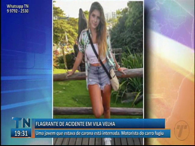 Uma jovem está internada na UTI depois de sofrer um acidente de moto em Vila Velha
