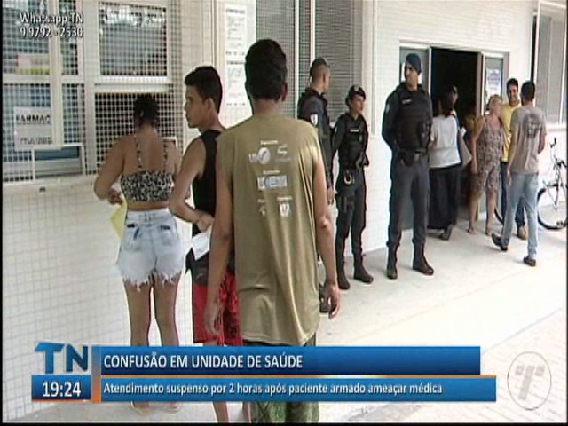 Atendimento suspenso por 2 horas após paciente armado ameaçar médica em unidade de saúde