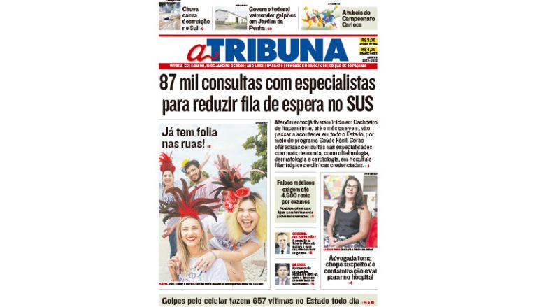 Confira os destaques do Jornal A Tribuna deste sábado