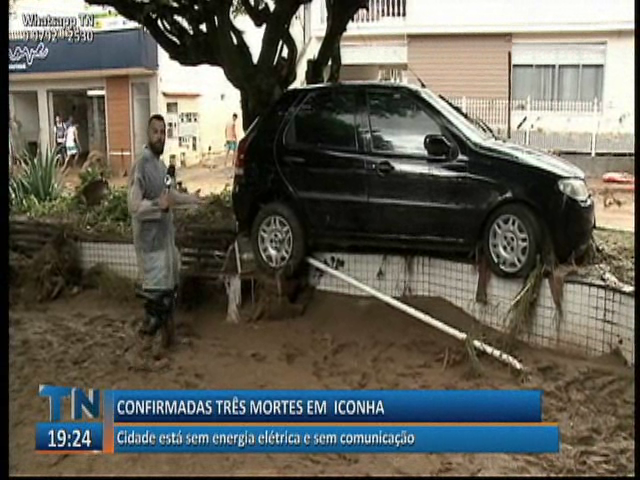 Iconha está sem energia elétrica e sem comunicação devido à tempestade que atingiu o estado