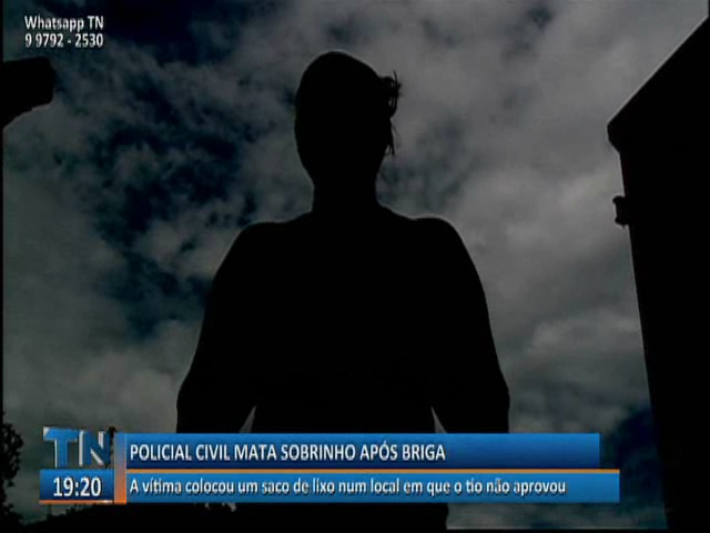 Policial civil mata sobrinho por causa do descarte de lixo