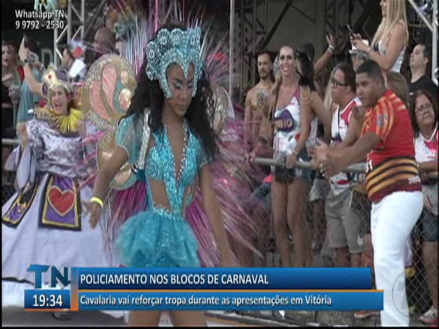 Carnaval: Cavalaria vai reforçar tropa durante as apresentações em Vitória