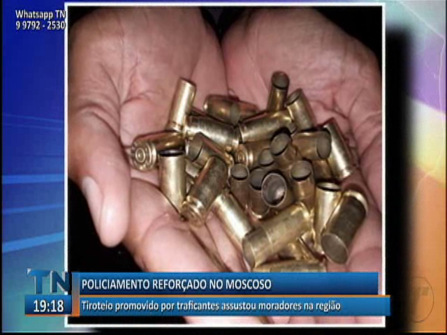 Tiroteio promovido por traficantes assustou moradores na região do Morro do Moscoso