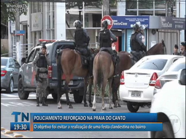 Festa não autorizada que estava prevista para acontecer na Praia do Canto não aconteceu
