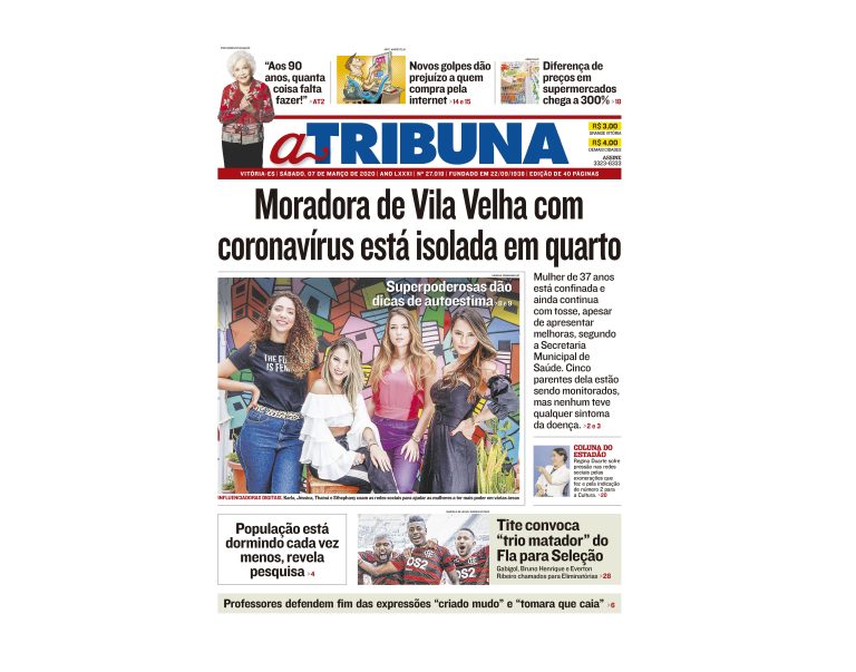 Clique aqui e confira os destaques do jornal A Tribuna deste sábado