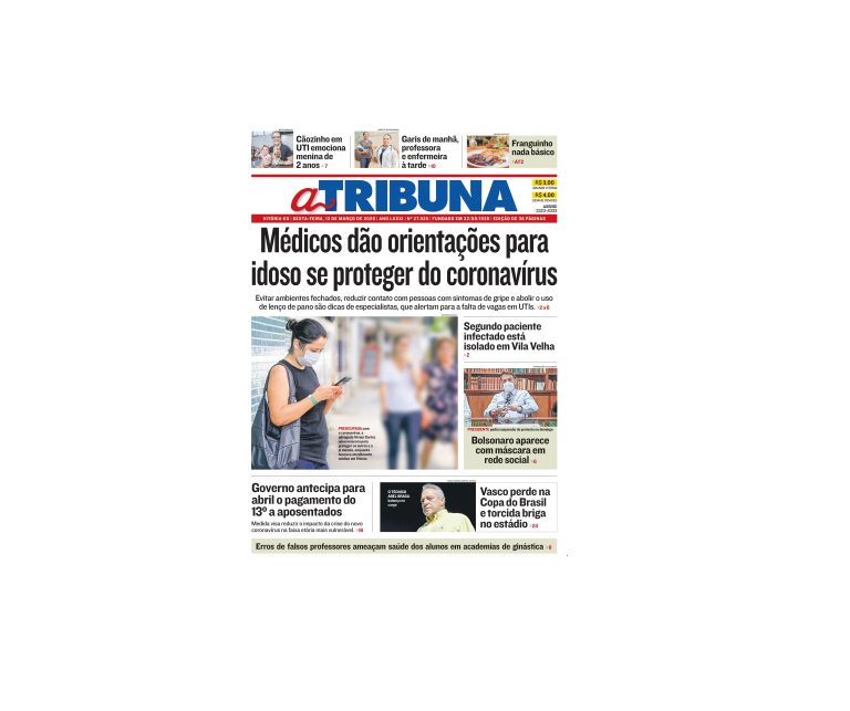 Clique aqui e confira os destaques do jornal A Tribuna desta sexta-feira
