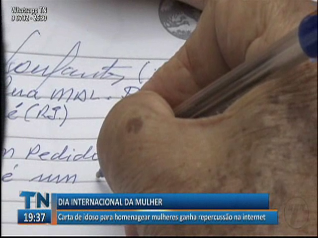 Carta de idoso para homenagear mulheres ganha repercussão na internet