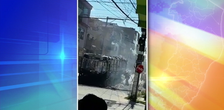Um ônibus foi incendiado em Vila Velha após uma criança ser baleada