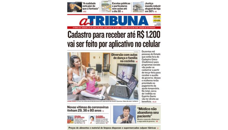 Confira os destaques do Jornal A Tribuna deste sábado