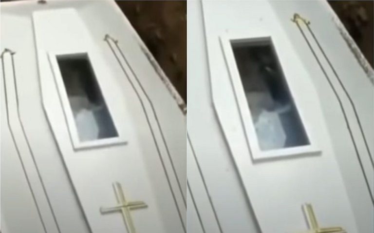 Corpo se mexe dentro de caixão durante leitura de mensagem sobre ressurreição
