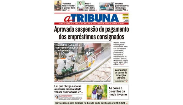Confira os destaques de A Tribuna deste sábado