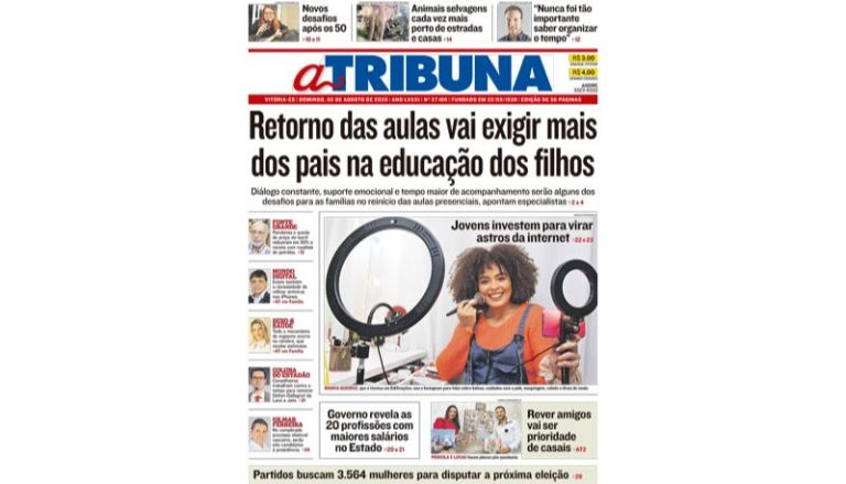 Confira os destaques do Jornal A Tribuna deste domingo