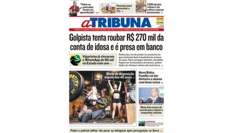 Confira os destaques do Jornal A Tribuna deste sábado