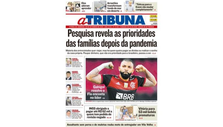 Confira os destaques do Jornal A Tribuna deste domingo
