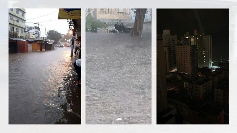 VÍDEOS | Chuva provoca apagão e alagamentos