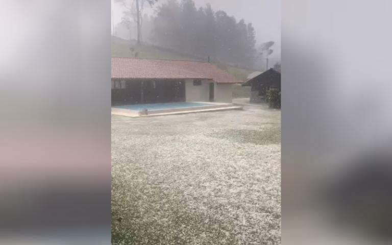 VÍDEOS | Distritos de Domingos Martins registram chuva de granizo