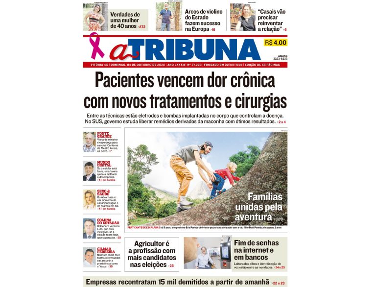 Clique aqui e confira os destaques do jornal A Tribuna deste domingo
