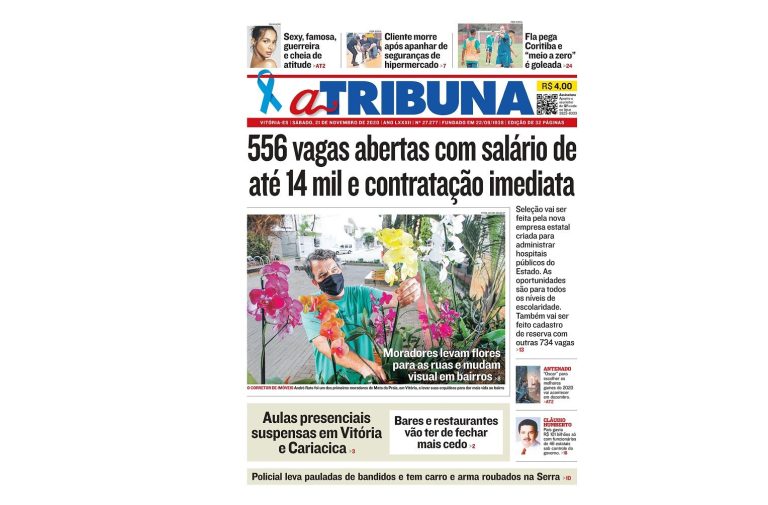 Clique aqui e confira os destaques do jornal A Tribuna deste sábado
