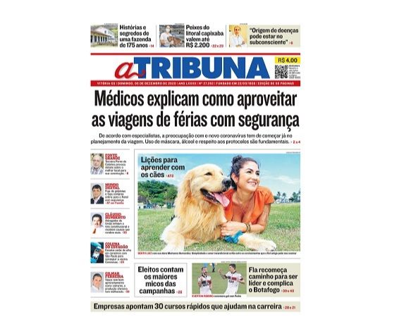 Clique aqui e veja os destaques do jornal A Tribuna deste domingo
