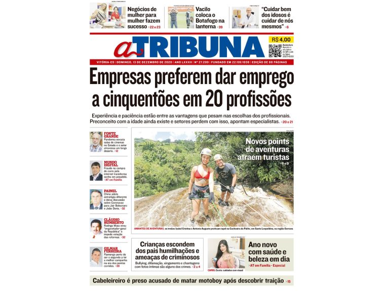 Clique aqui e confira os destaques do jornal A Tribuna deste domingo