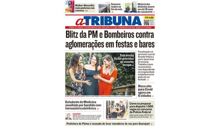 Confira os destaques do Jornal A Tribuna deste sábado