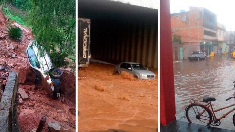 Alerta vermelho para chuvas fortes no Estado. Já há estragos, alagamentos e acidentes