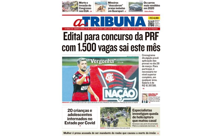 Clique aqui e confira os destaques do jornal A Tribuna desta quinta