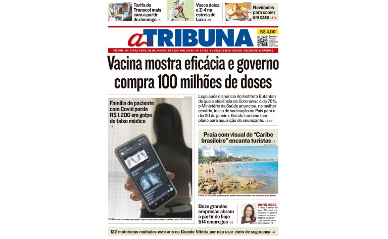 Clique aqui e confira os destaques do jornal A Tribuna desta sexta-feira