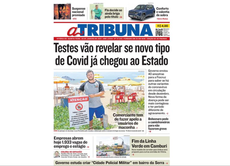 Clique aqui e confira os destaques do jornal A Tribuna desta quinta